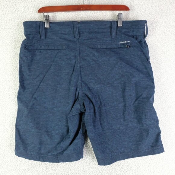 Eddie Bauer Travex Shorts Mens 36 Blue Hybrid Nylon Hiking Beach Summer - Picture 3 of 11